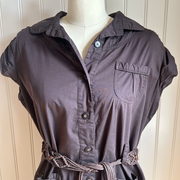 Brown Belted Dress - Picture 2 of 4